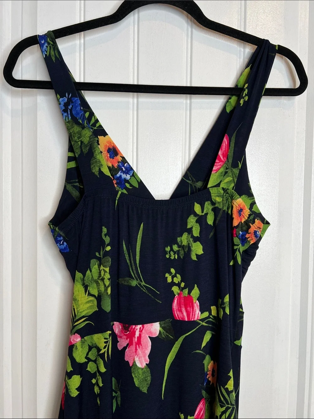 Le Lis Women’s Navy Faux Wrap Floral Print Maxi Dress. Size Medium. - Picture 8 of 12